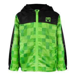 Minecraft Boys Creeper  Waterproof Jacket / Green/Black